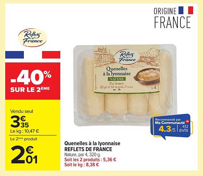 Quenelles Lyonnaises De Brochet Pur Beurre - Monoprix Gourmet