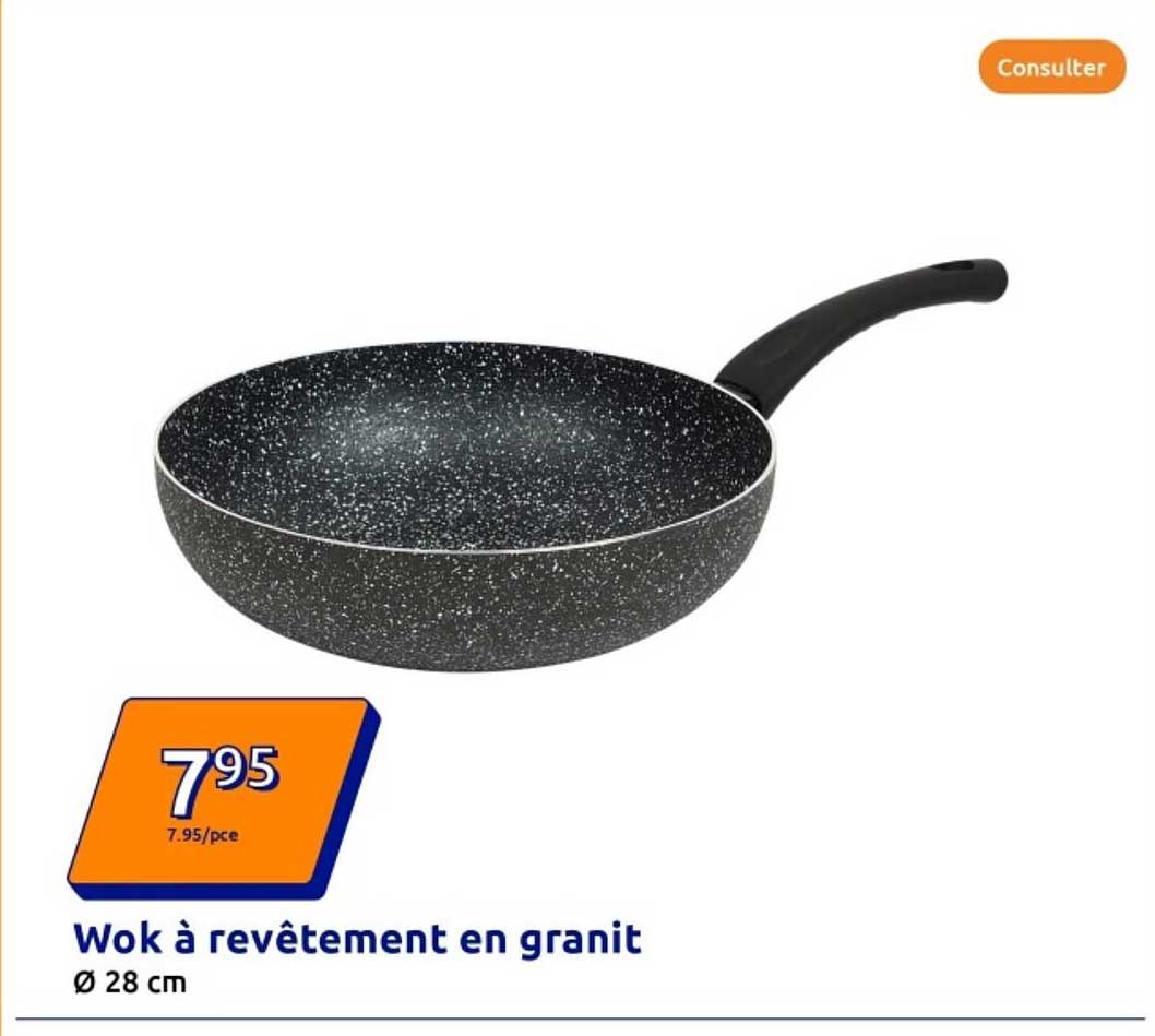 Wok à revêtement en granit Ø 28 cm