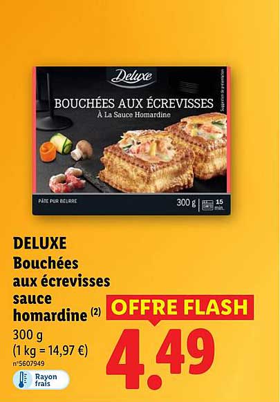 Bouchées aux écrevisses à la Sauce Homardine