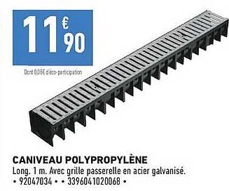 CANIVEAU POLYPROPYLÈNE