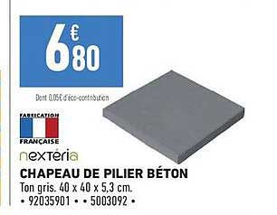 CHAPEAU DE PILIER BÉTON