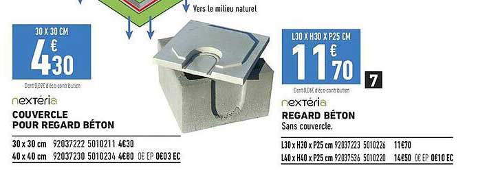 COUVERCLE POUR REGARD BÉTON