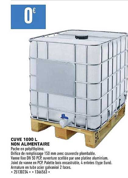 CUVE 1000 L NON ALIMENTAIRE