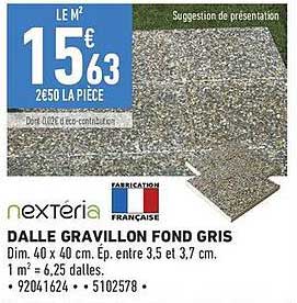 DALLE GRAVILLON FOND GRIS