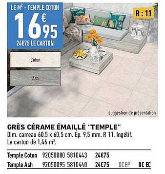 GRÈS CÉRAMIQUE ÉMAILLÉ "TEMPLE"