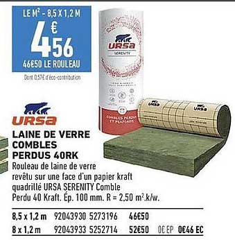 LAINE DE VERRE COMBLES PERDUS 40RK