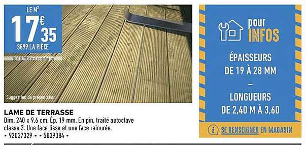 LAME DE TERRASSE
