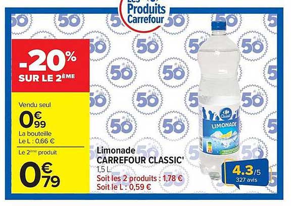 Promo Limonade 1,5 L (1 L = 0,63) chez Norma - 123Catalogue.fr