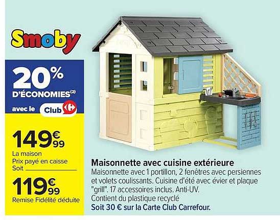 Maisonnette avec cuisine extérieure