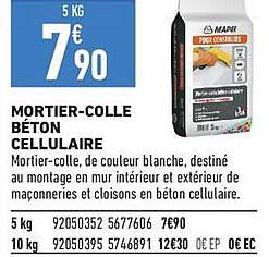 MORTIER-COLLE BÉTON CELLULAIRE