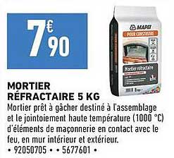 MORTIER RÉFRACTAIRE 5 KG