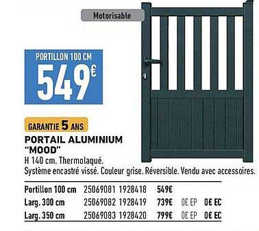 PORTAIL ALUMINIUM "MOOD"
