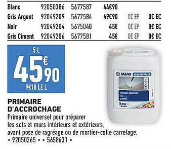 PRIMAIRE D'ACCROCHAGE