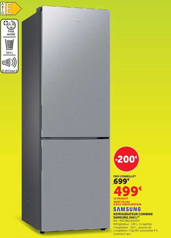 Réfrigérateur combiné SAMSUNG 344 L