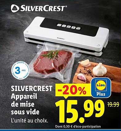 Appareil Sous Vide Silvercrest 2022