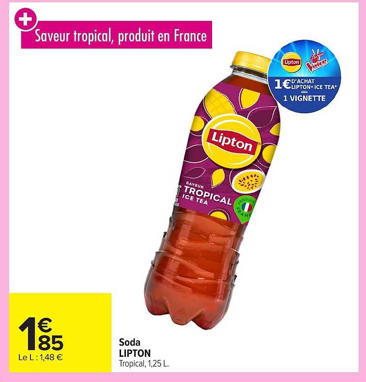 Soda LIPTON Tropical, 1,25 L.
