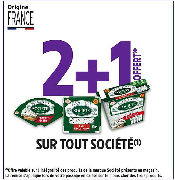 2+1 OFFERT SUR TOUT SOCIÉTÉ