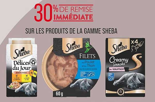 30% DE REMISE IMMÉDIATE SUR LES PRODUITS DE LA GAMME SHEBA