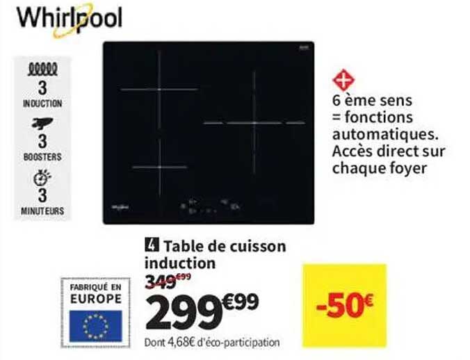4 Table de cuisson induction