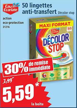 50 lingettes anti-transfert Décolor stop
