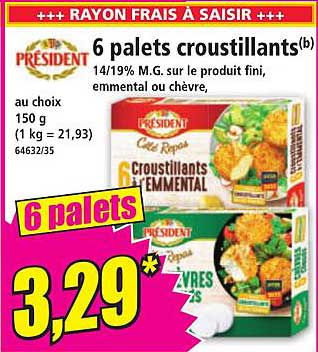 6 palets croustillants