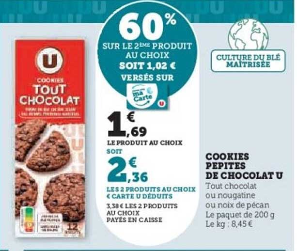 60% SUR LE 2ème PRODUIT AU CHOIX