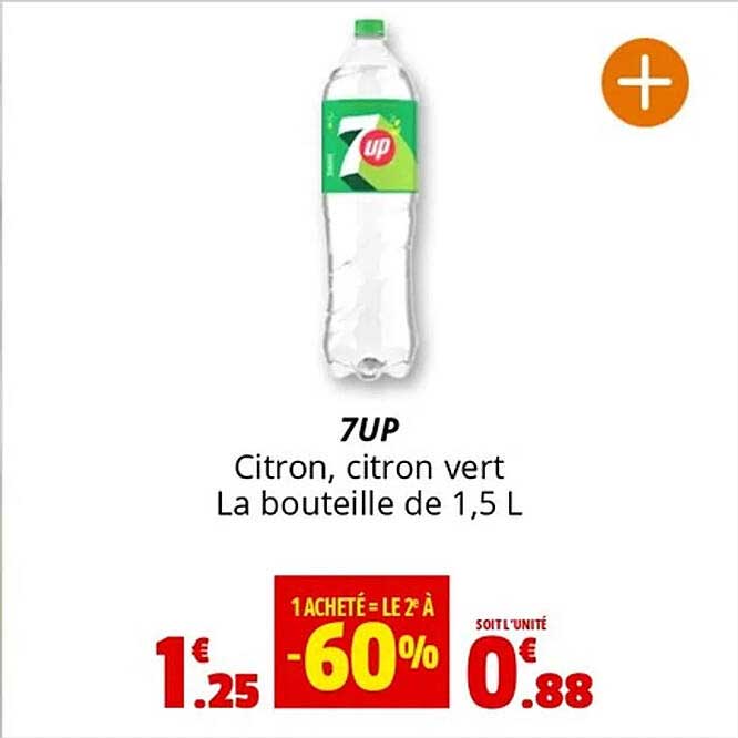 7UP Citron, citron vert La bouteille de 1,5 L