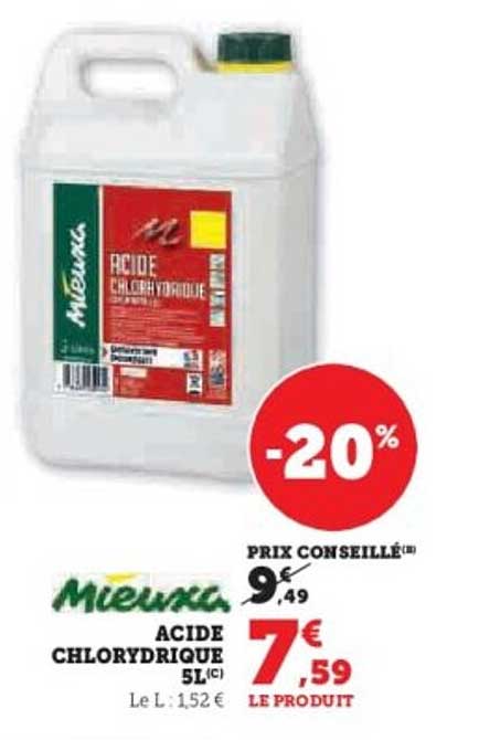 ACIDE CHLORHYDRIQUE 5L