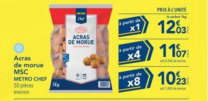 Acras de morue MSC METRO CHEF