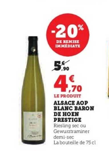 ALSACE AOP BLANC BARON DE HOEN PRESTIGE