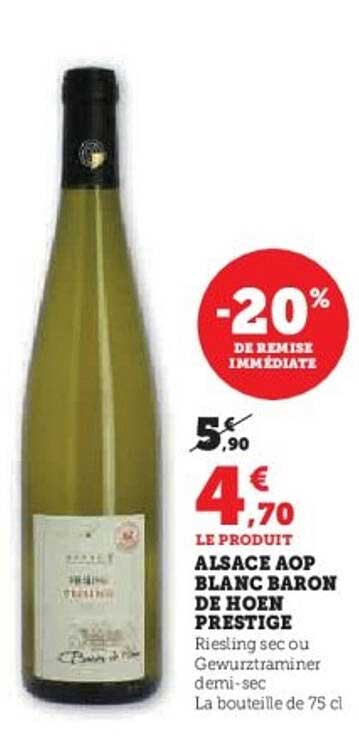 ALSACE AOP BLANC BARON DE HOEN PRESTIGE