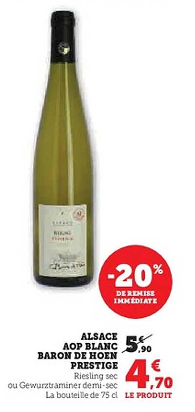 ALSACE AOP BLANC BARON DE HOEN PRESTIGE