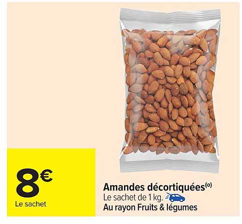 Amandes décortiquées