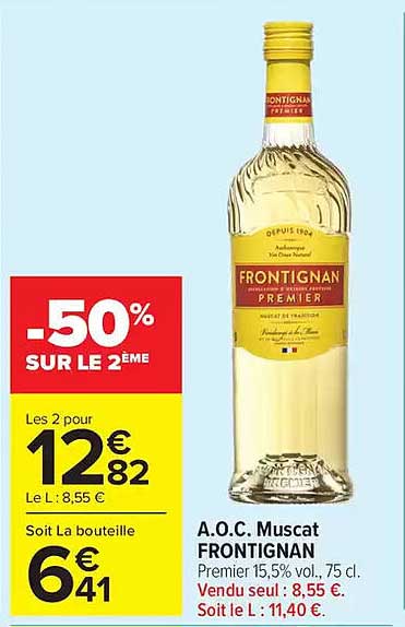A.O.C. Muscat FRONTIGNAN