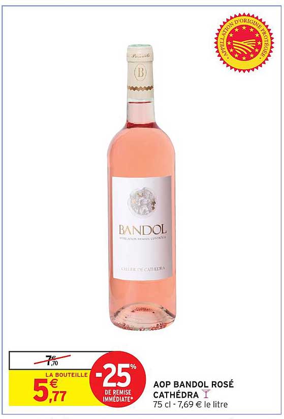 AOP BANDOL ROSÉ CATHÉDRA