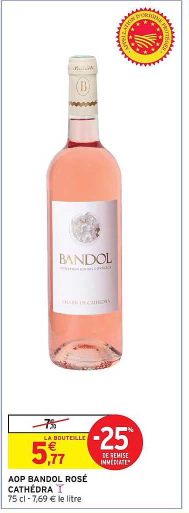 AOP BANDOL ROSÉ CATHÉDRA