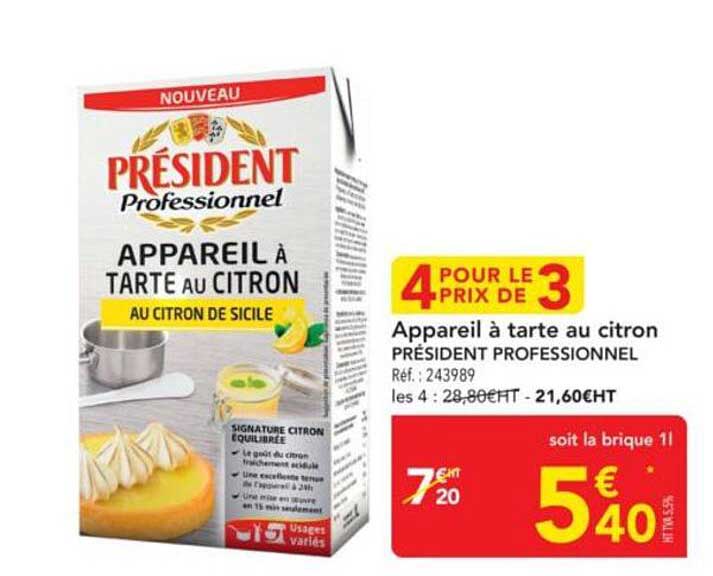 Appareil à tarte au citron PRÉSIDENT PROFESSIONNEL
