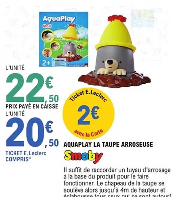 AQUAPLAY LA TAUPE ARROSEUSE Smoby