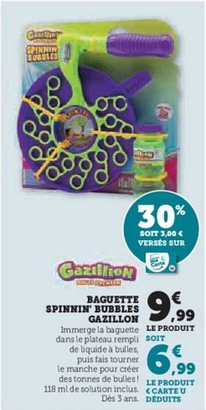 Baguette Spinnin' Bubbles Gazillon