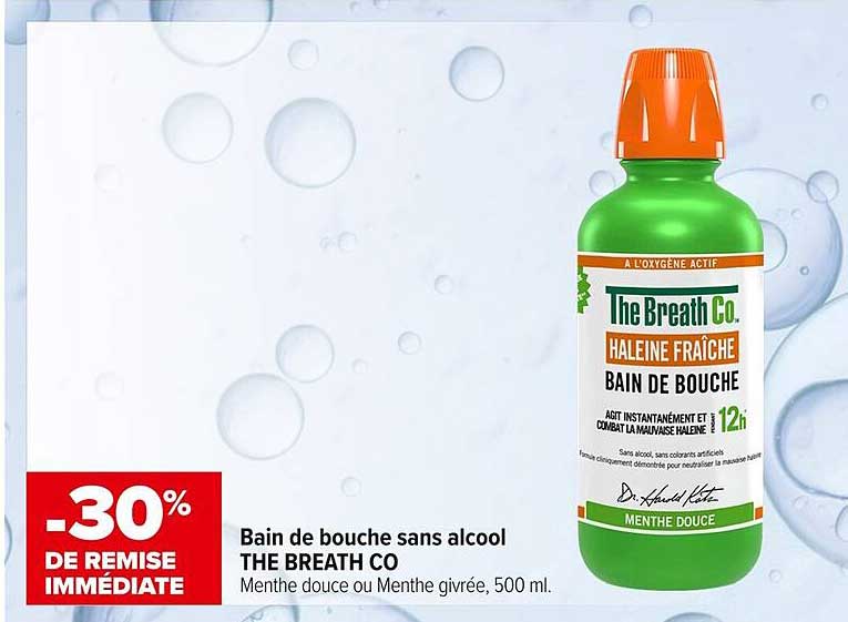 Bain de bouche sans alcool THE BREATH CO