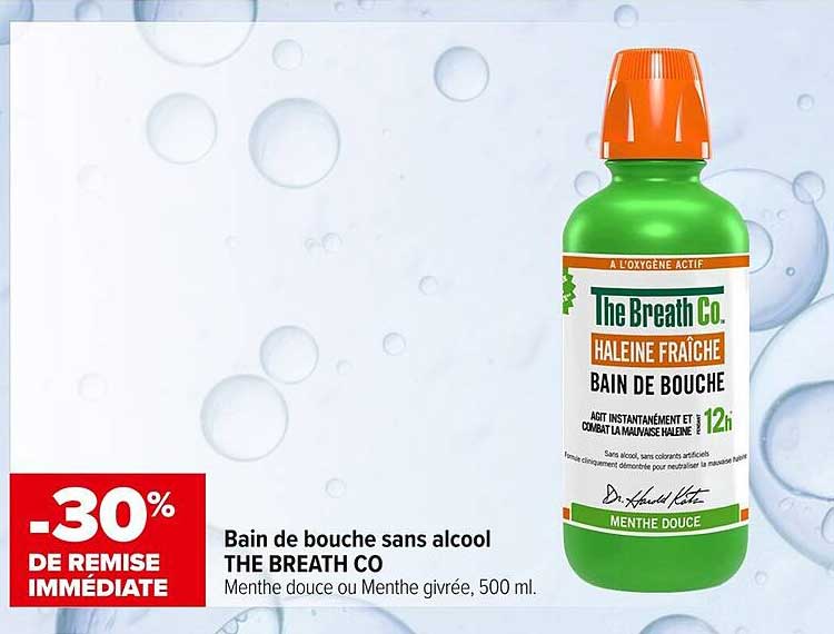 Bain de bouche sans alcool THE BREATH CO