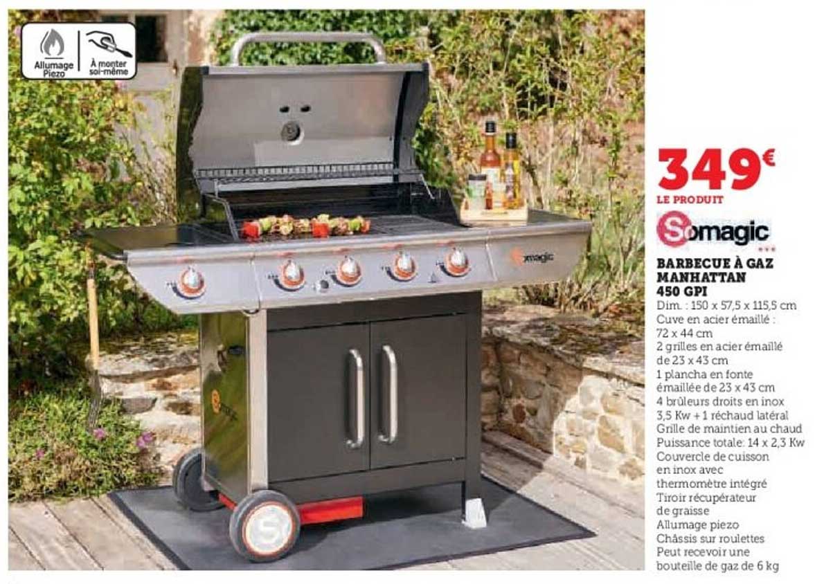 BARBECUE À GAZ MANHATTAN 450 GPI