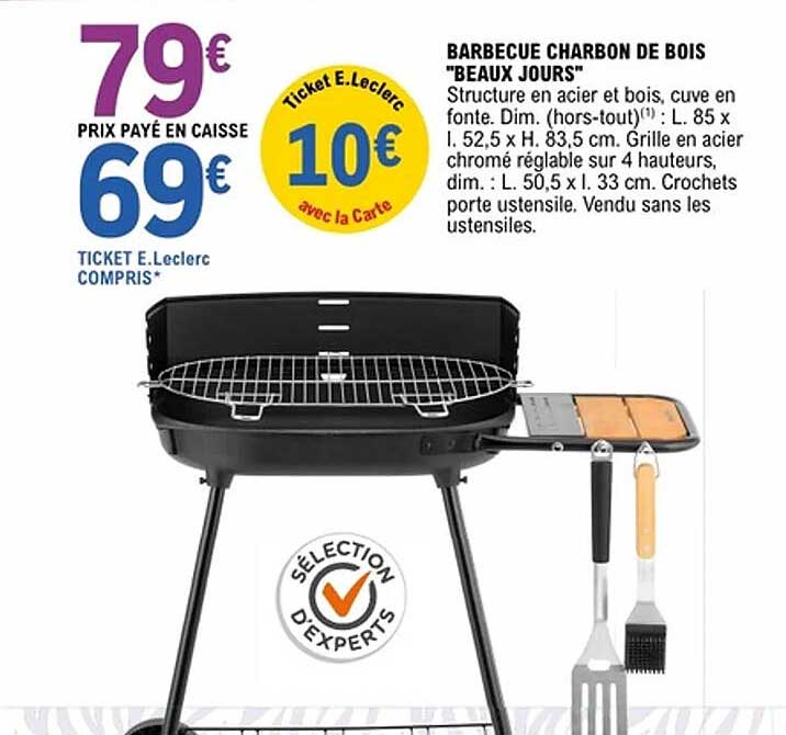 BARBECUE CHARBON DE BOIS "BEAUX JOURS"