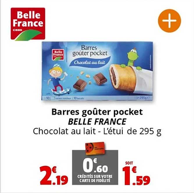 Barres goûter pocket BELLE FRANCE
