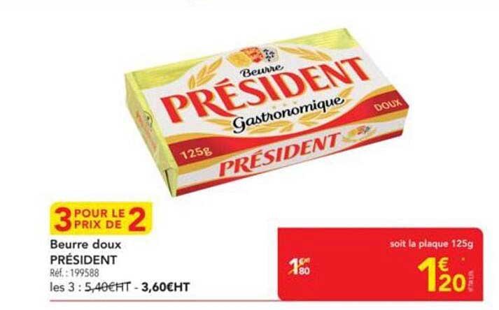 Beurre doux PRÉSIDENT