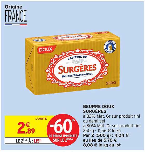 BEURRE DOUX SURGÈRES