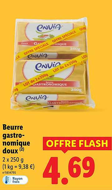 Beurre gastronomique doux