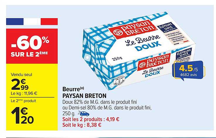 Beurre Paysan Breton Doux 250g