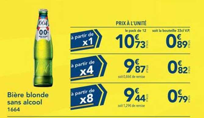 Bière blonde sans alcool