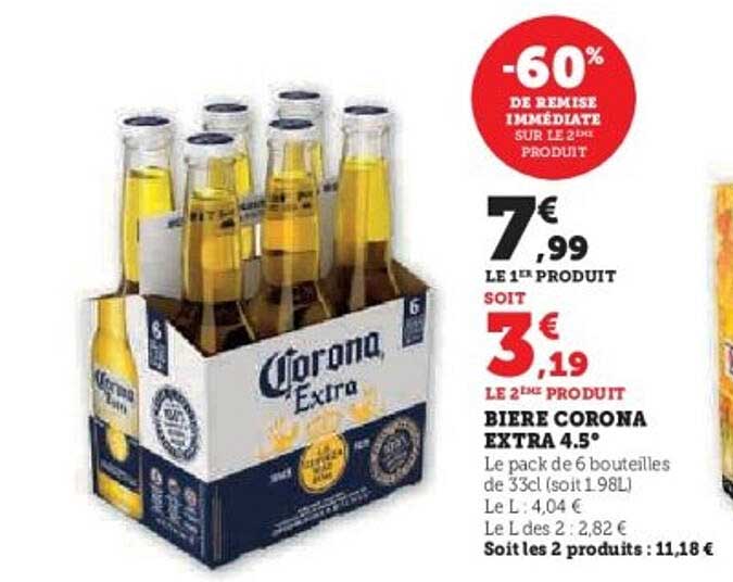 BIÈRE CORONA EXTRA 4.5°